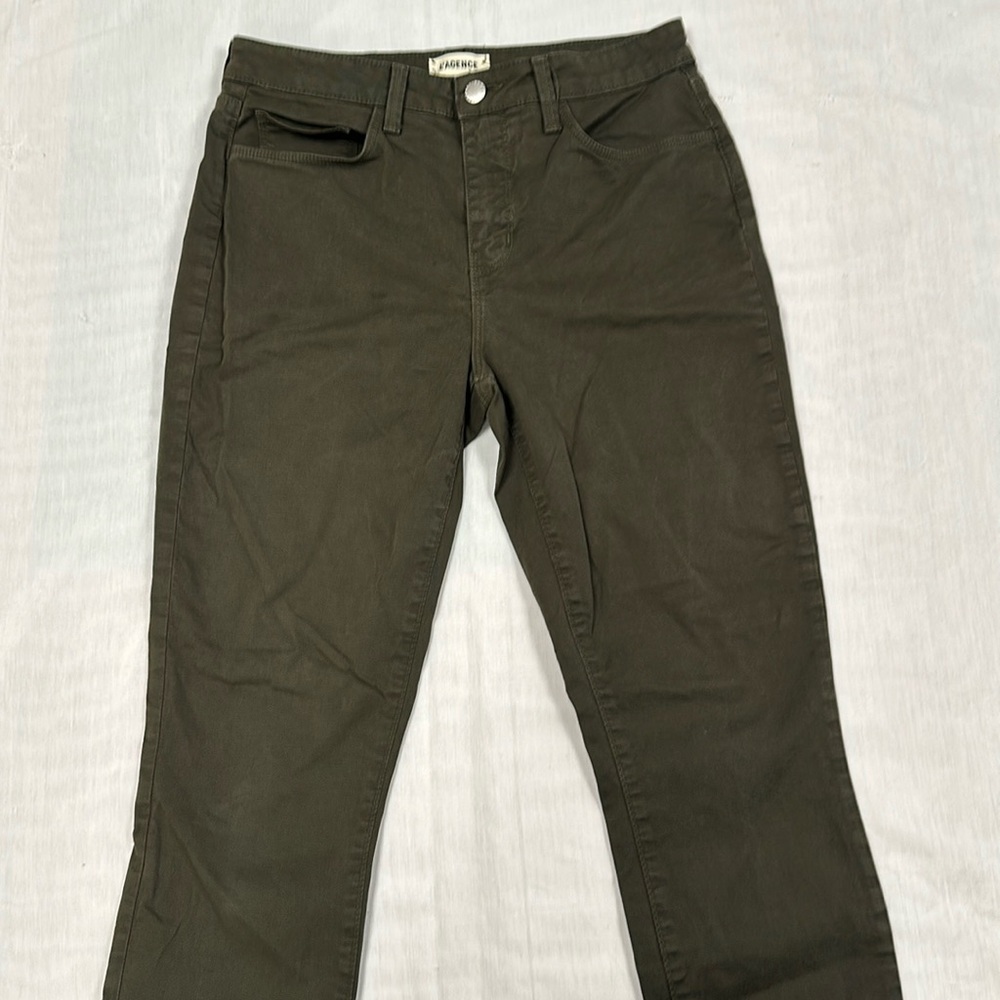 Used L’AGENCE Margot High Rise Skinny Jeans. Army Coated. Size 28.